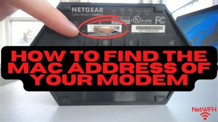 What does modem MAC address mean?