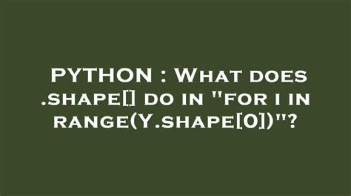 What does .shape[] do in 