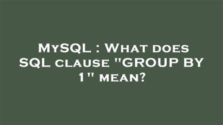 What does SQL clause 