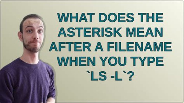 What does the asterisk mean after a filename when you type `ls -l`?
