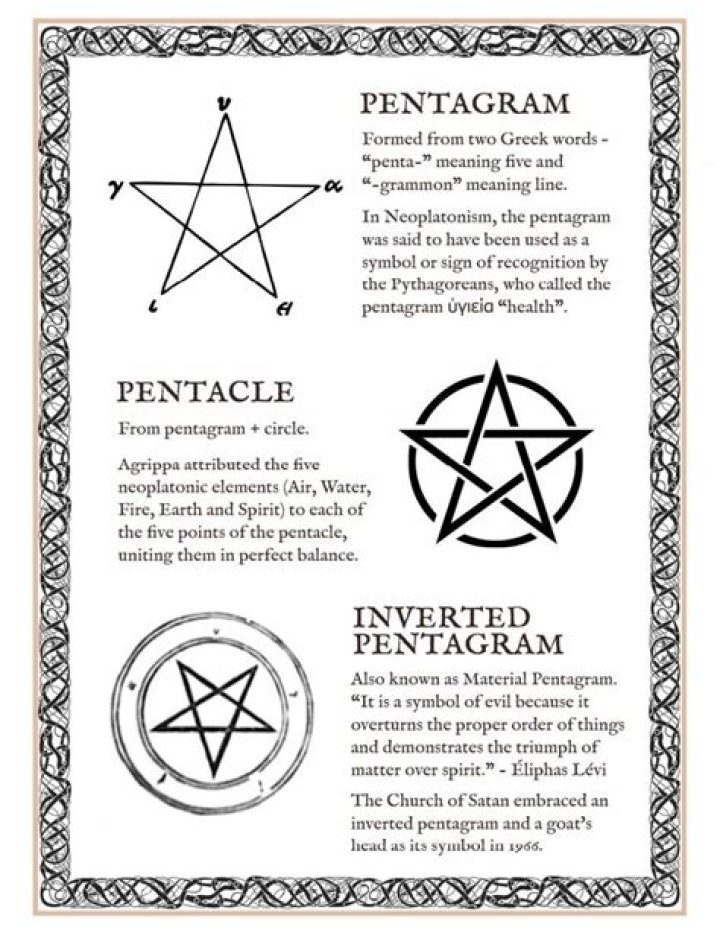 What does the black book with a red pentagram do?