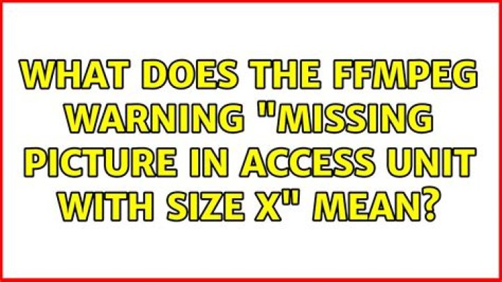 What does the FFmpeg warning 