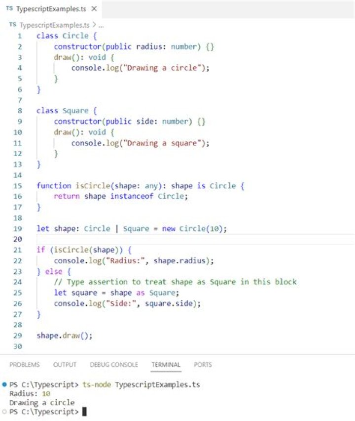 What does the `is` keyword do in typescript?