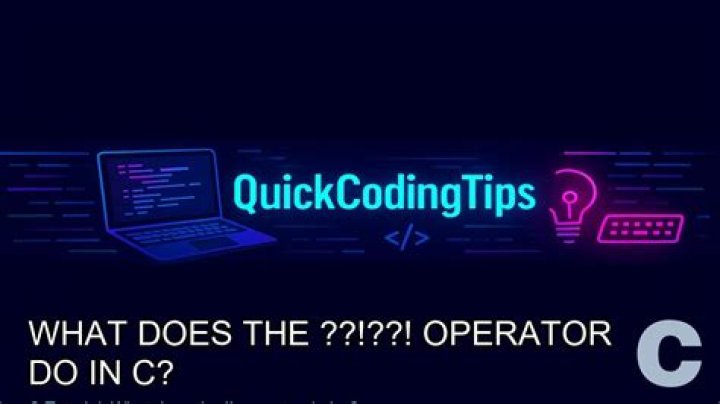 What does the ??!??! operator do in C?