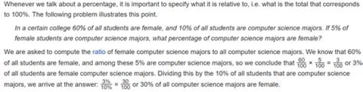 What does the relationship between dividing percentages signify in this problem?