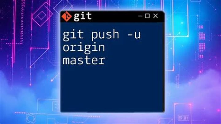 What does the -u flag mean in git push -u origin master?