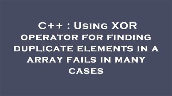 What does the ^ (XOR) operator do? [duplicate]