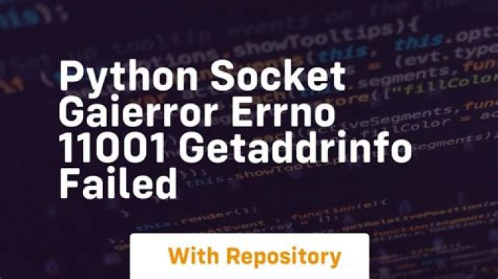 What does this socket.gaierror mean?