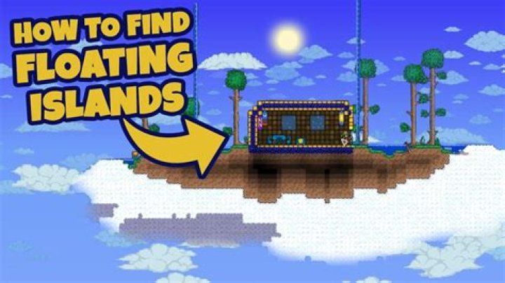 What is a reliable method to locate floating islands in Terraria?