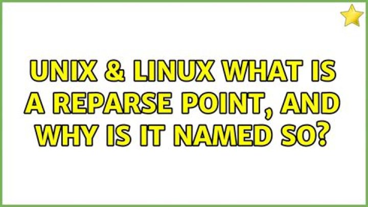 What is a Reparse Point, and why is it named so?
