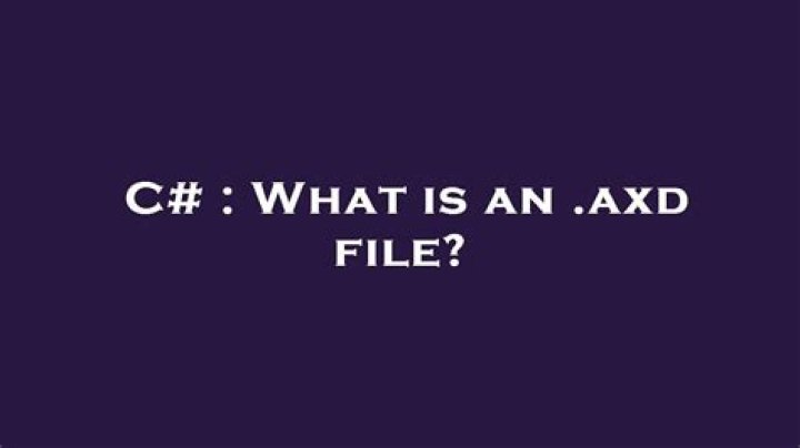 What is an .axd file?