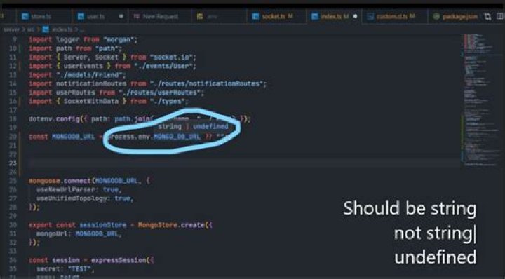 What is declare var in Node.js?