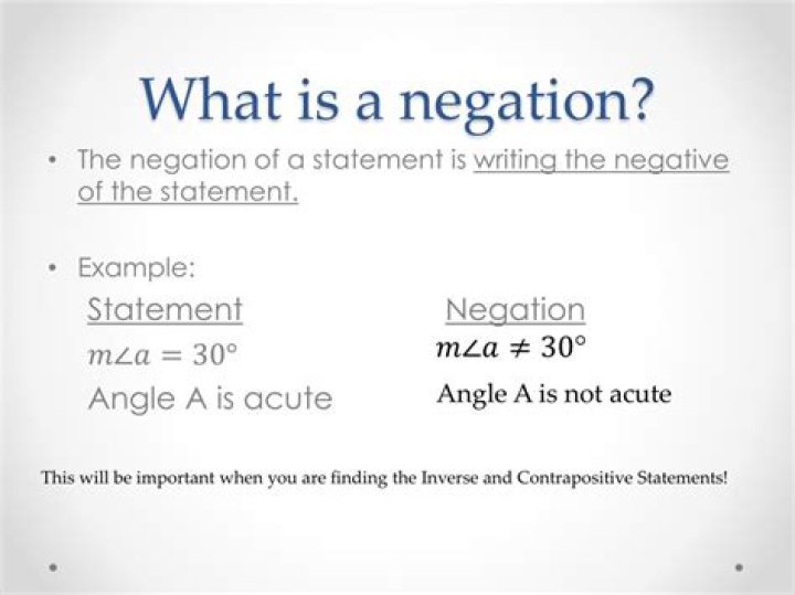 What is negation?