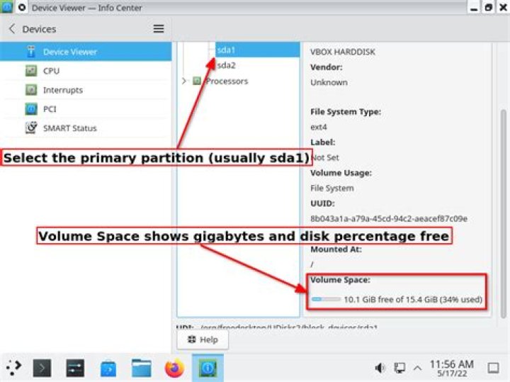 What is sda1 used for?