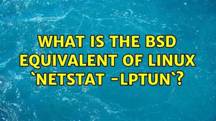 What is the BSD equivalent of Linux `netstat -lptun`?