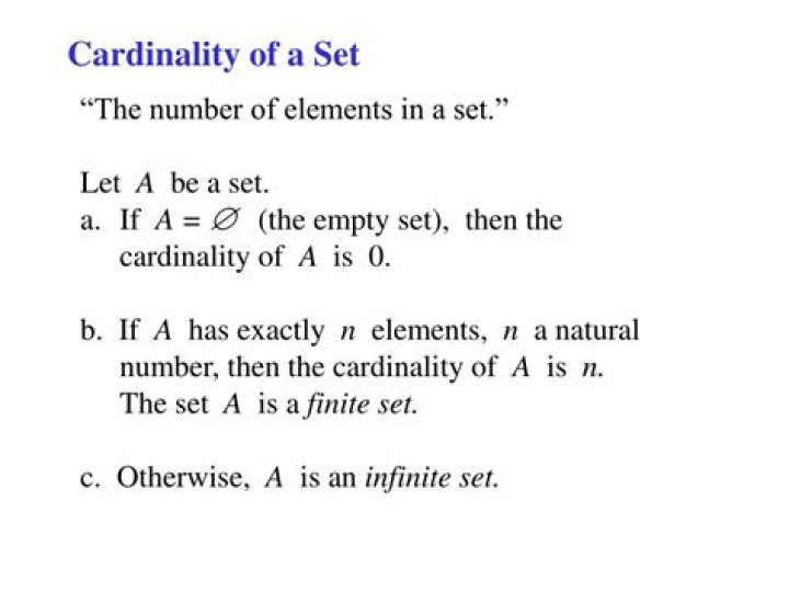 what is the cardinality of a Null set?