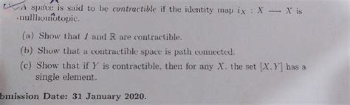 What is the definition of contractible space? (It is not a duplicate)