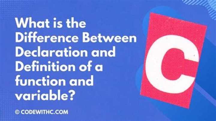 What is the difference between declaration and definition in Java?