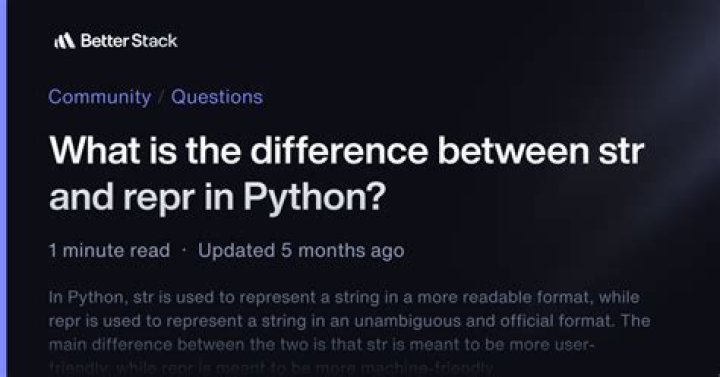 What is the difference between __str__ and __repr__?