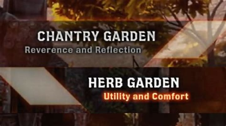 What is the difference between the Chantry Garden and the Herb Garden upgrade in Skyhold?