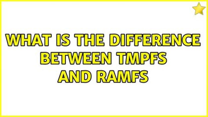 What is the difference between tmpfs and ramfs
