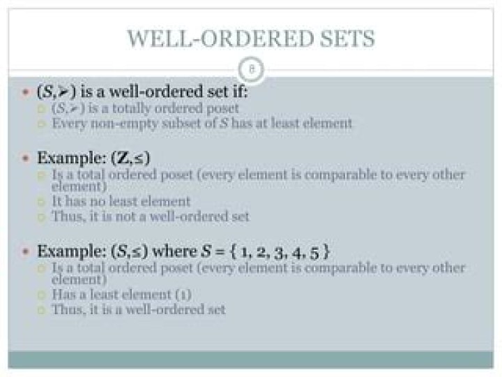 what is the difference between well ordered set and totally ordered set?