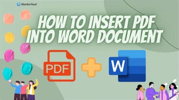 What is the easiest way to insert a PDF page in a Word file?