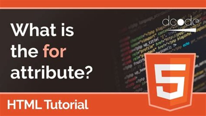 What is the HTML for=