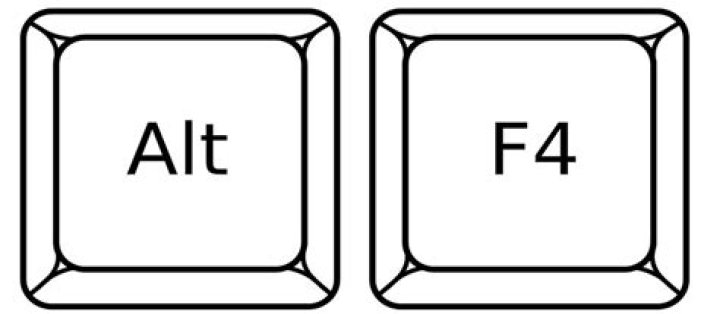 What is the purpose of Alt-F4?