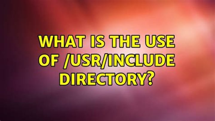 What is the use of /usr/include directory?