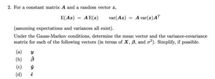 what is the variance of a constant matrix times a random vector?
