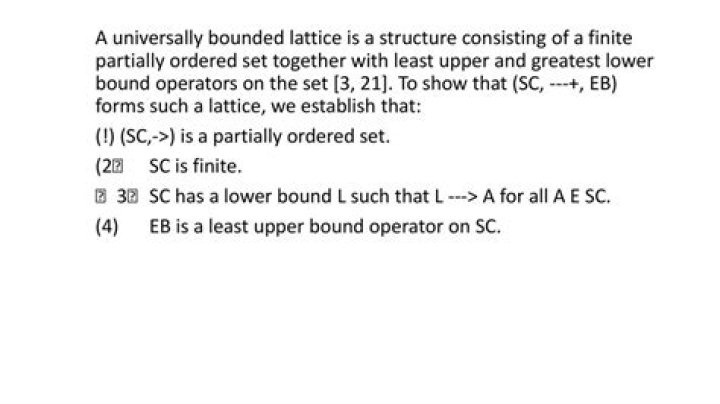 What needs to be proved to show a partially ordered set is a lattice?