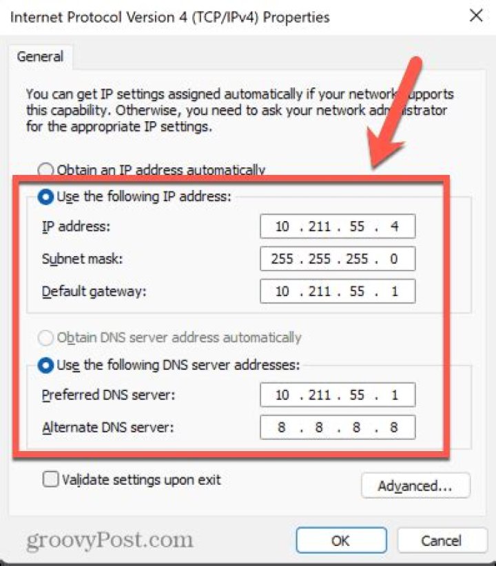 What should be the etc/network/interfaces to set a static IP address?