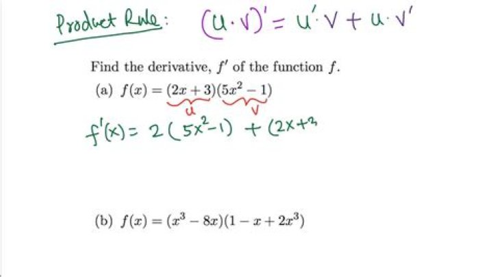 When finding a derivative, would you be able to distribute factors or would you have to use the product rule?