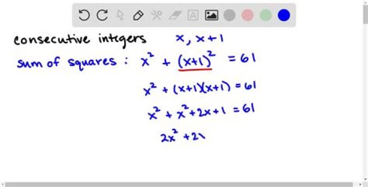 When The Sum Of Squares Of Two Consecutive Integers Is Again A Perfect Square?