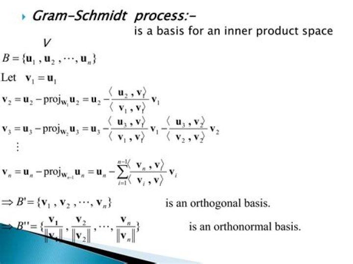 When to use the Gram-Schmidt process? [closed]
