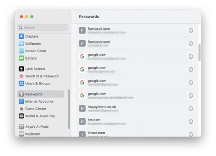 Where are Mac user account passwords stored?