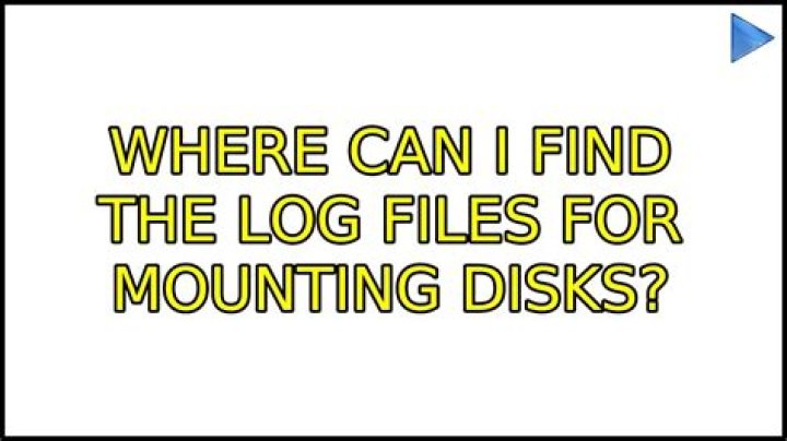 Where can I find the log files for mounting disks?