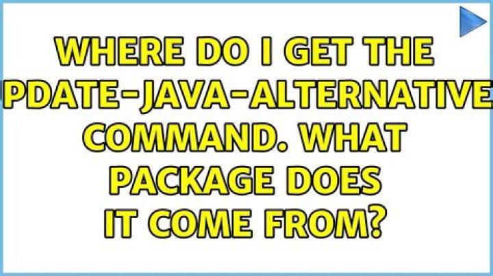 Where do I get the update-java-alternatives command. What package does it come from?