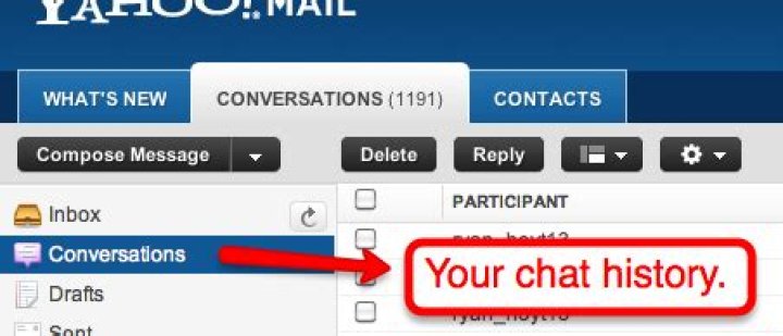 Where is my Yahoo! Messenger 11 chat history stored? How can I search through it?