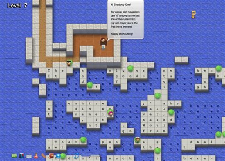 Where is the G key in VIM Adventures?