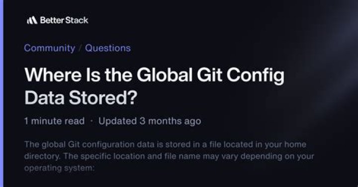 Where is the global git config data stored?