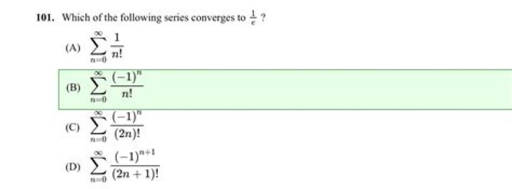 which of the following series converges?