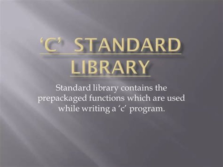 Which package contains the C standard library?