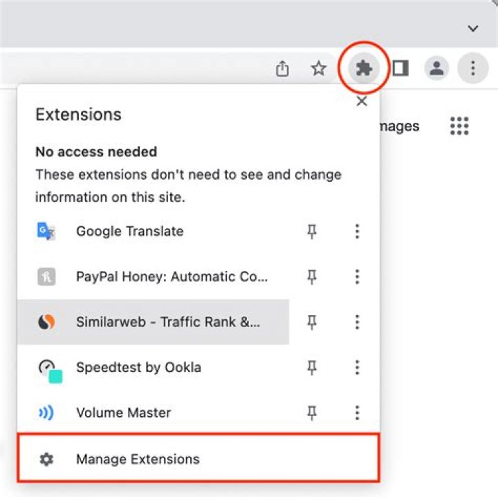 Why are only installed chromium extensions listed