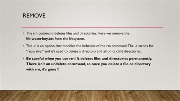 Why did an rm command executed from a pwd NOT / remove directories from it?
