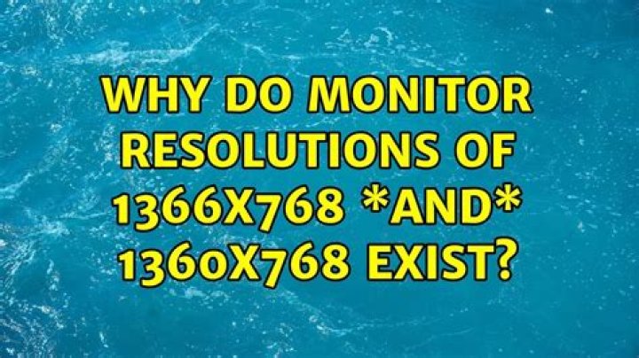 Why do monitor resolutions of 1366x768 *and* 1360x768 exist? [duplicate]