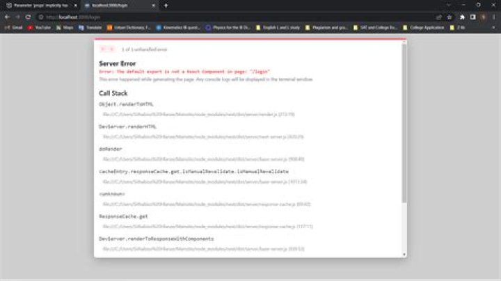 Why does my React Component Export not work?
