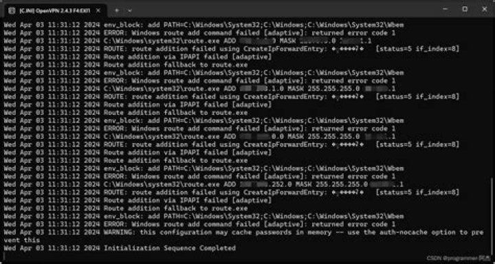 Why does this ROUTE ADD command fail?