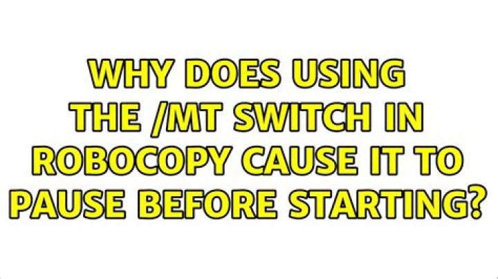 Why does using the /mt switch in robocopy cause it to pause before starting?